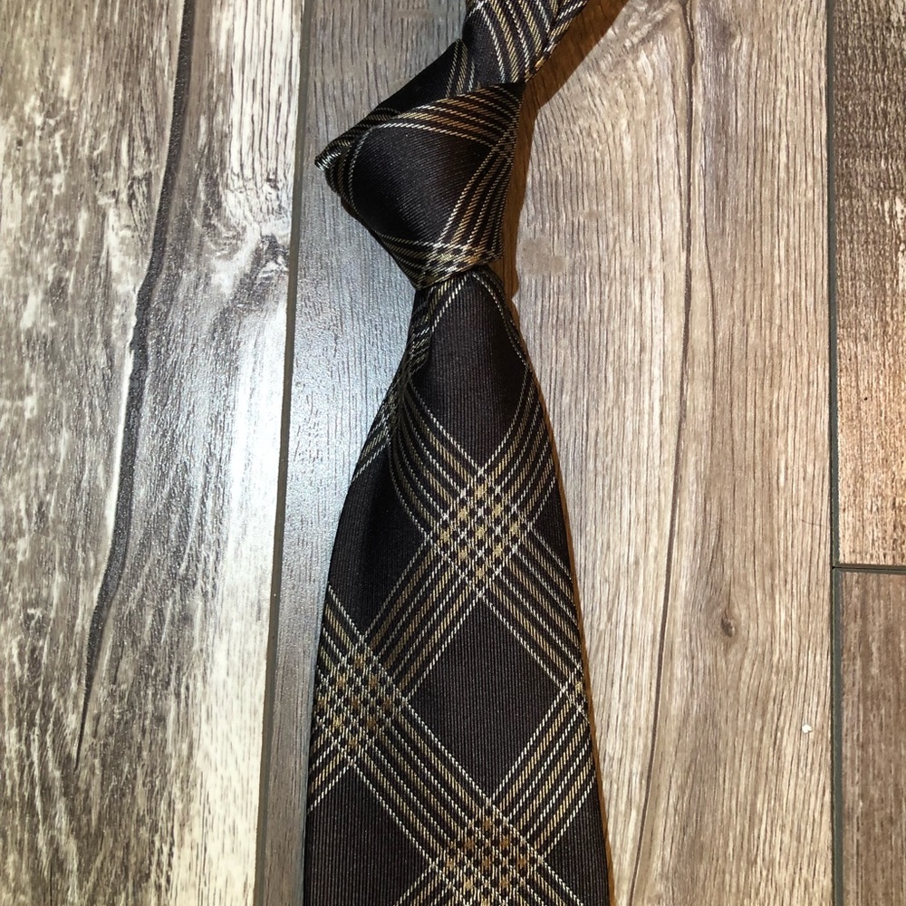 Banana Republic brown and gold tie